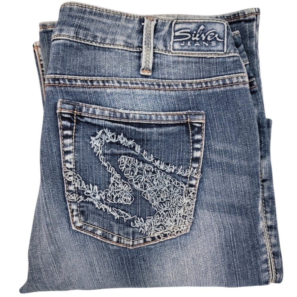 Silver Aiko Bootcut Jeans Blue Denim Y2K Festival Cowgirl Low Rise Women… - Picture 7 of 15